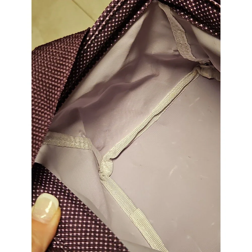 Thirty-One Littles Carry All Tote Caddy Plum Gingham Pop Mesh Pocket EUC